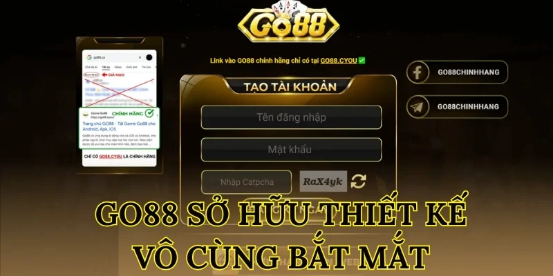 Go88 sở hữu thiết kế vô cùng bắt mắt